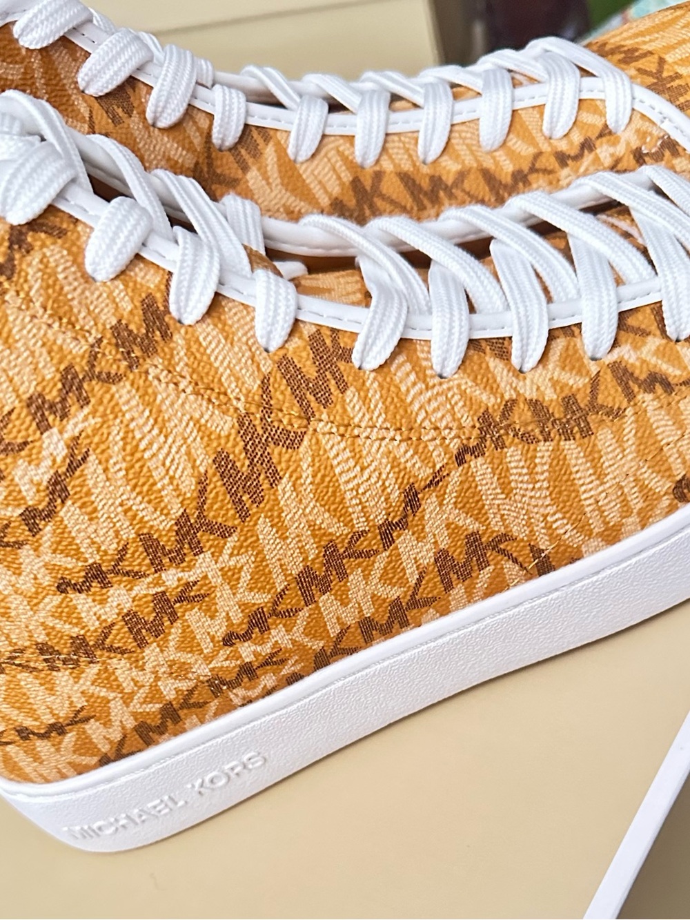 Michael Kors Animal Print High-Top Sneakers